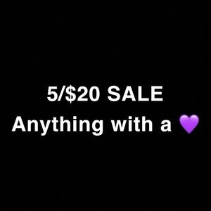 💜 5/$20 FLASH SALE 💜